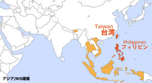 フィリピン台湾地図